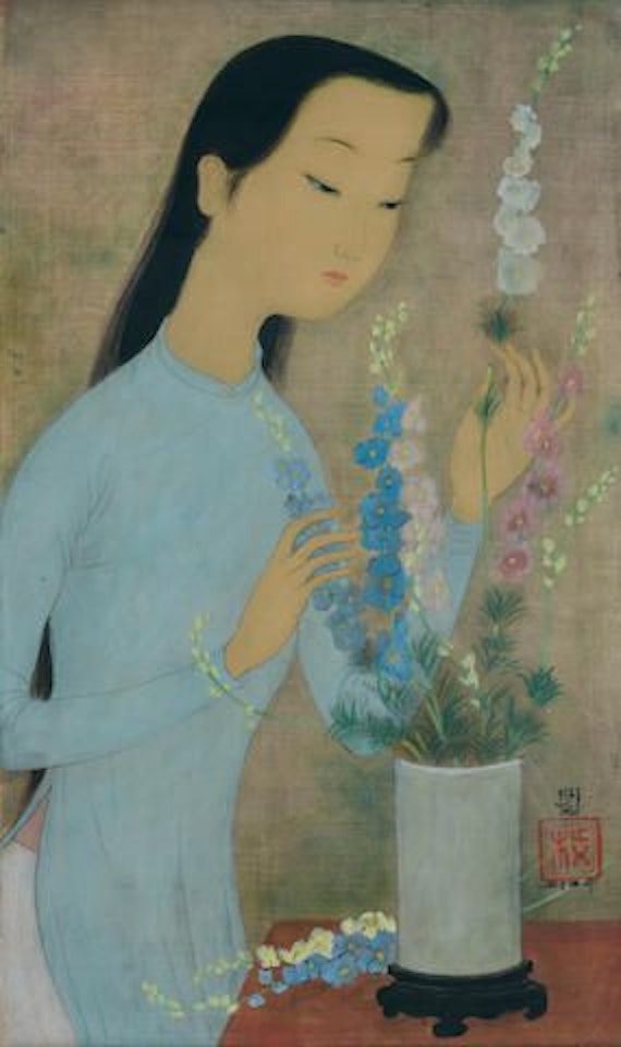 Femme Au Bouquet (Lady with Bouquet) by Mai Trung Thu