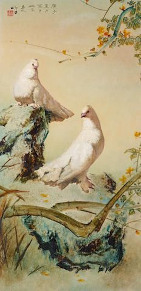 Twin Doves by Lee Man Fong