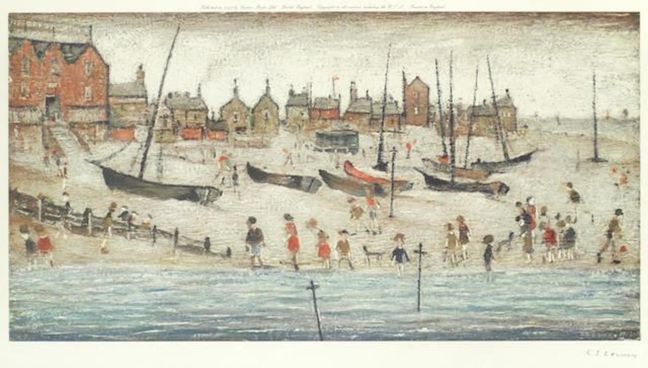 Deal Beach; and Deal sketch by Laurence Stephen Lowry