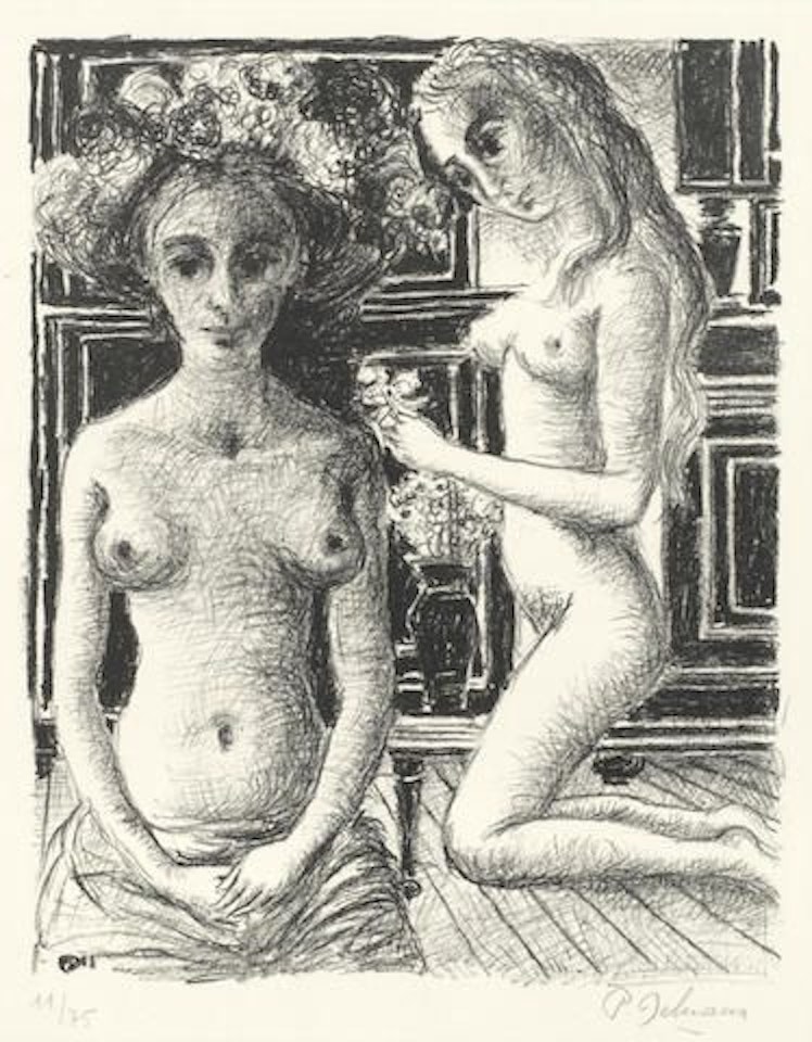 Phryné; Reflection by Paul Delvaux