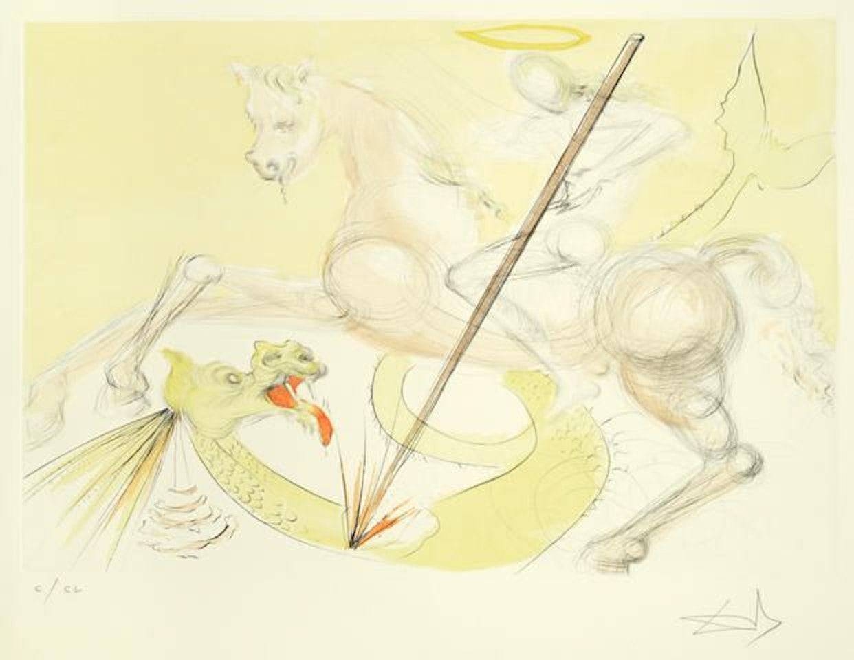 St Georges et le Dragon by Salvador Dali