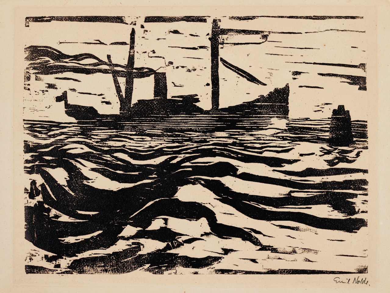 FISCHDAMPFER (SCHIEFLER/MOSEL H34) by Emil Nolde
