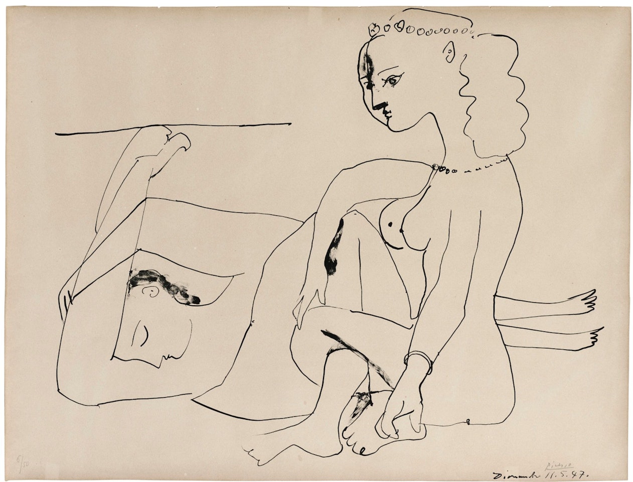 FEMMES SUR LA PLAGE (B. 452; M., PP. 101) by Pablo Picasso