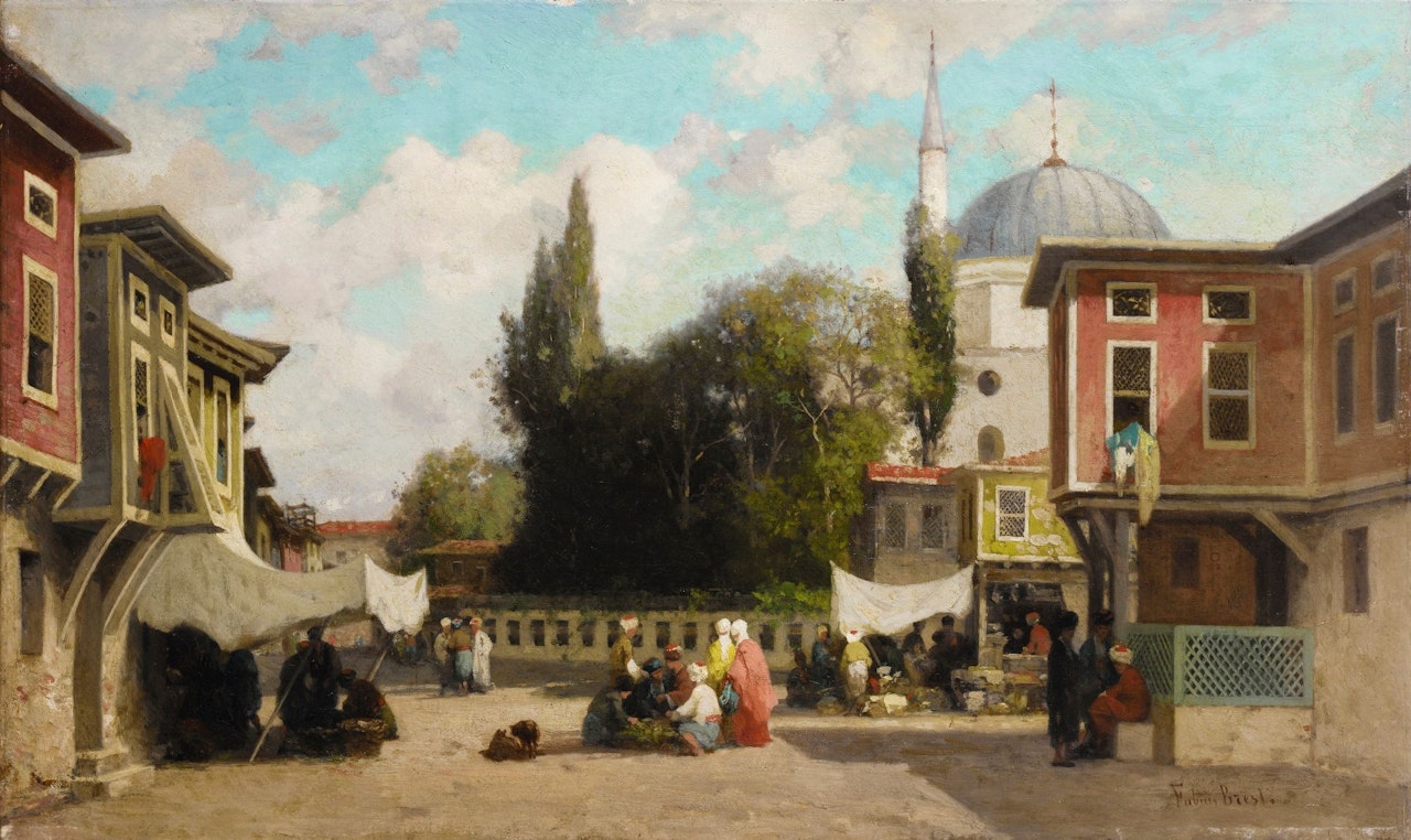 A SQUARE IN CONSTANTINOPLE by Germain-Fabius Brest
