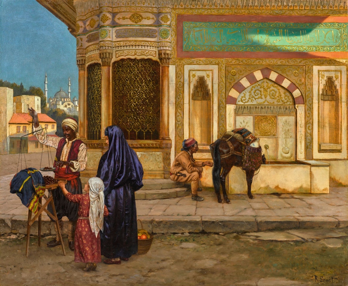 THE FOUNTAIN OF AHMED III, CONSTANTINOPLE by Rudolf Ernst