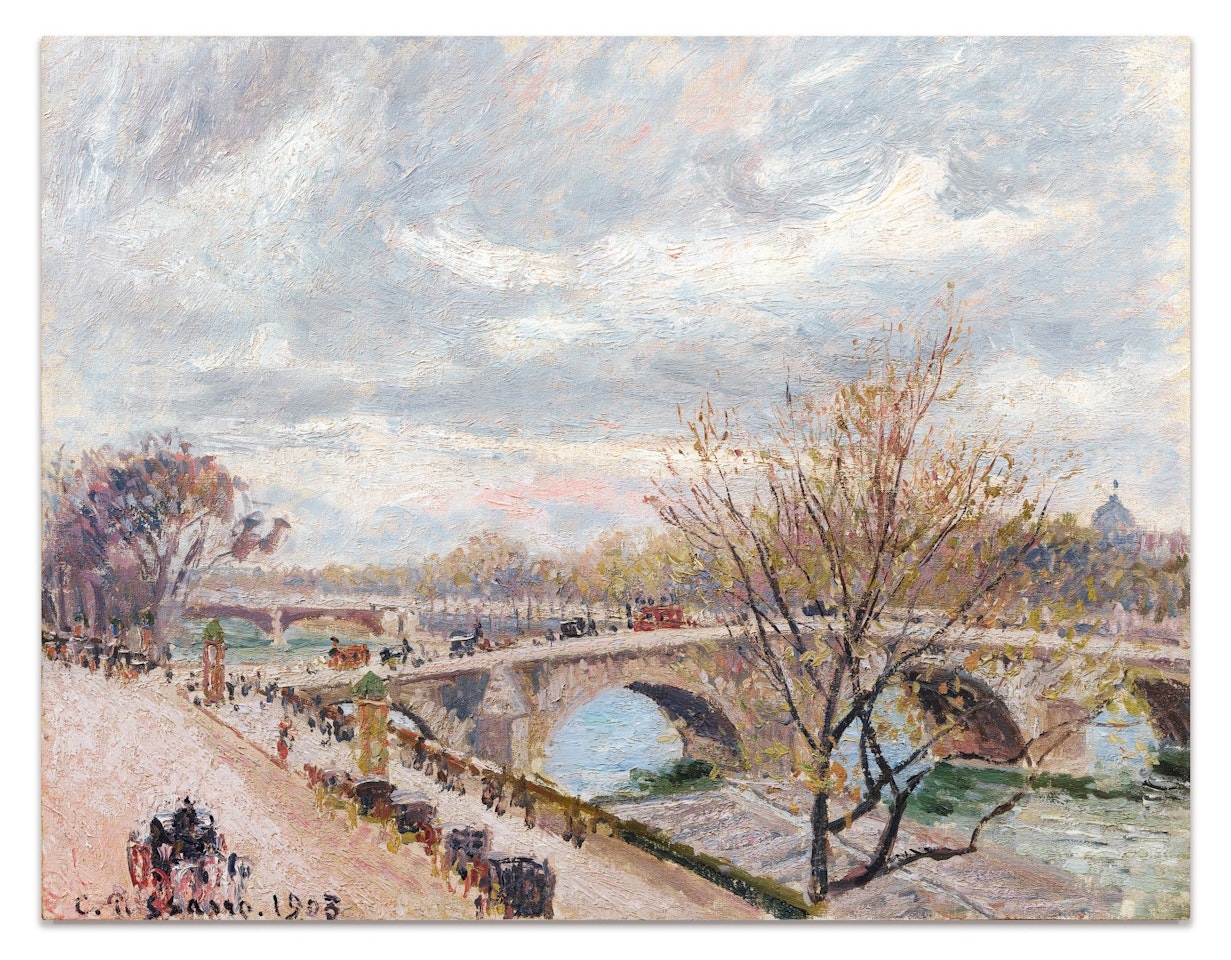 LE PONT-ROYAL, APRÈS-MIDI, TEMPS COUVERT, 4E SÉRIE by Camille Pissarro