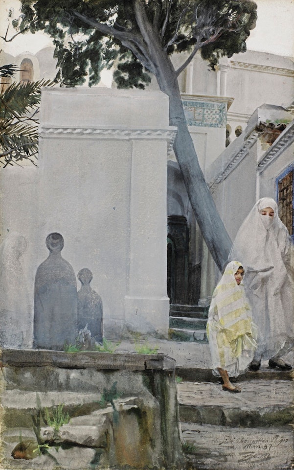 WOMEN OUTSIDE THE SIDI ABDERRAHMAN MOSQUE, ALGIERS by Anders Zorn
