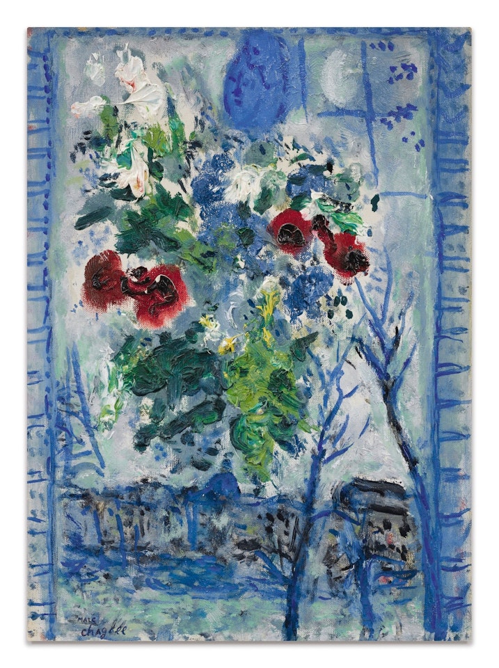 FLEURS À LA FENÊTRE by Marc Chagall