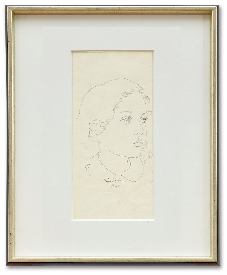 TÊTE DE JEUNE FILLE by Leonard Tsuguharu Foujita