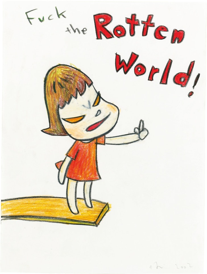 FUCK THE ROTTEN WORLD! by Yoshitomo Nara