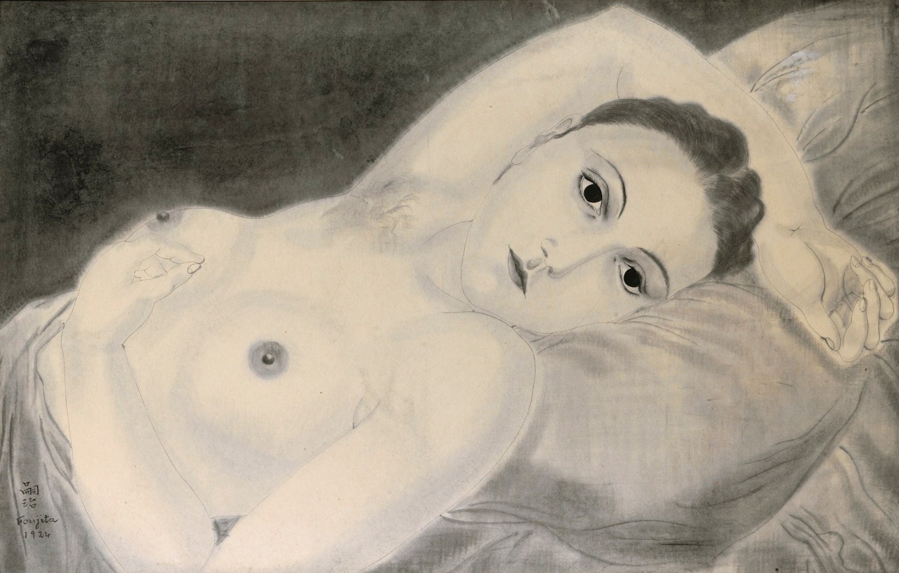 JEUNE FEMME ALLONGÉE by Leonard Tsuguharu Foujita