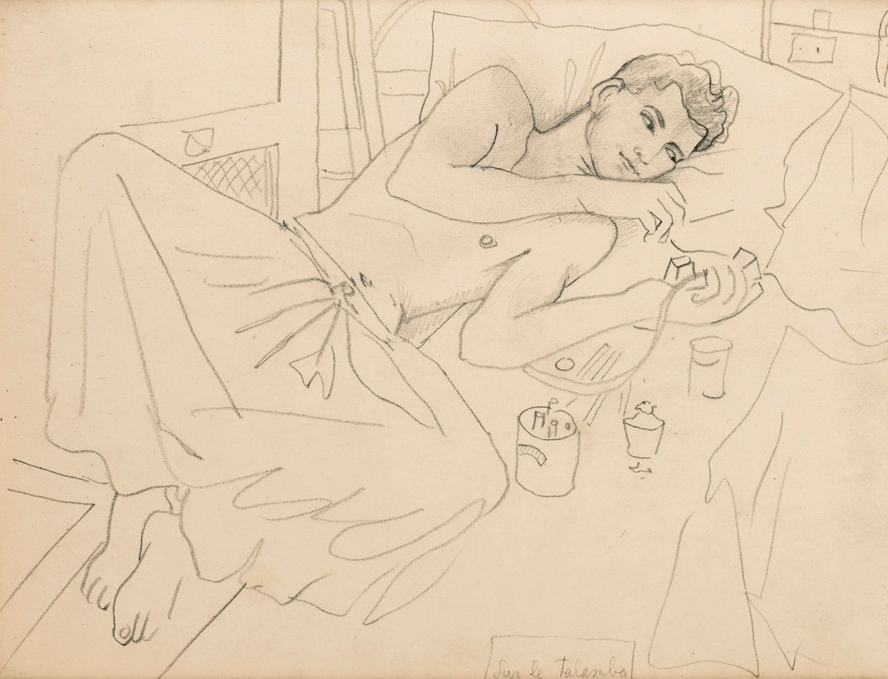 MARCEL KHILL FUMANT L'OPIUM by Jean Cocteau