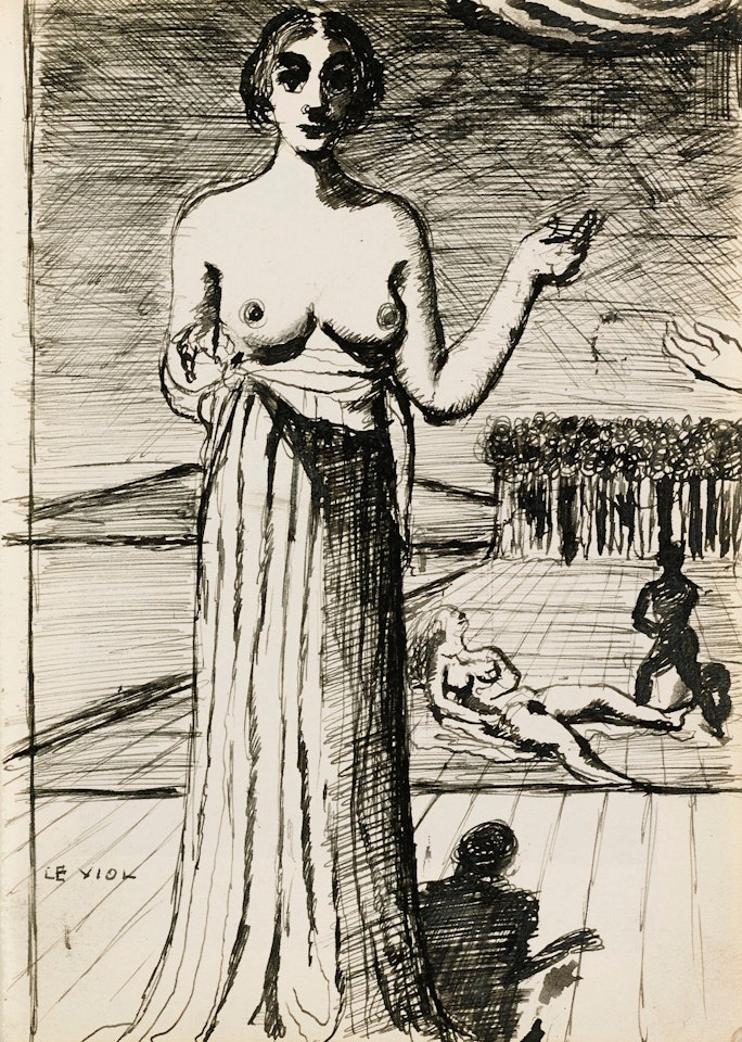 ETUDE POUR  LE VIOL by Paul Delvaux