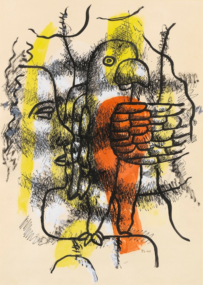 PROFIL ET PERROQUET by Fernand Leger