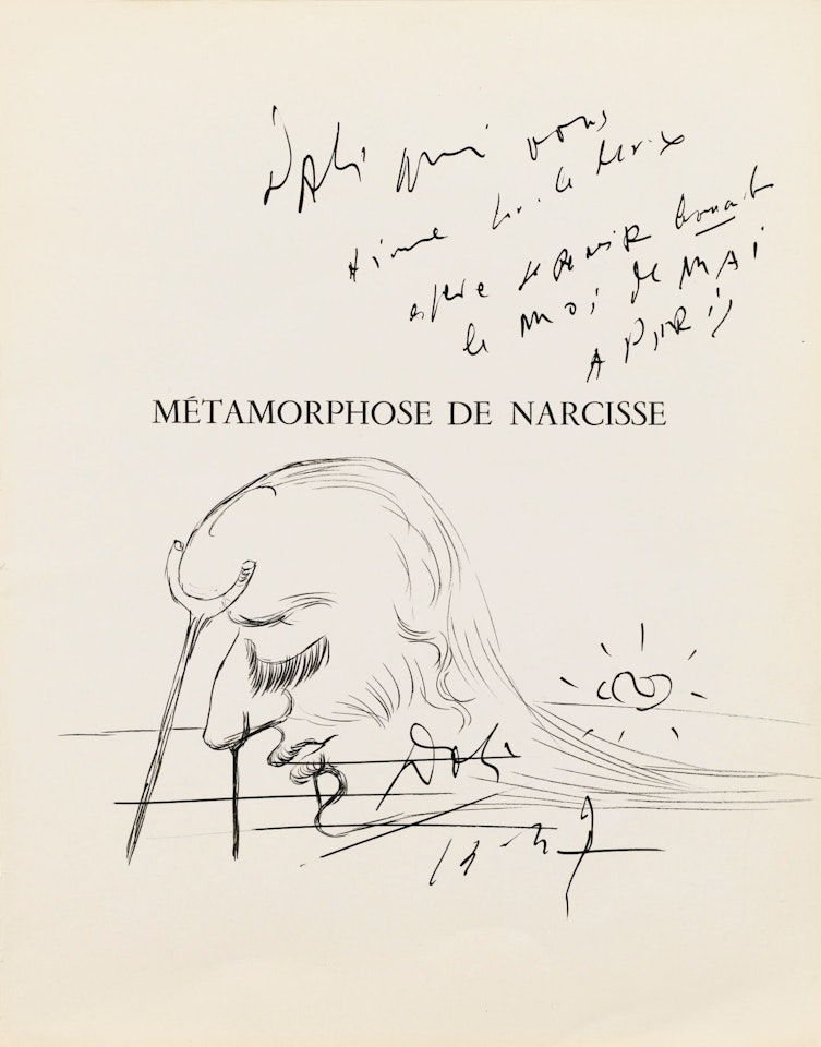 SANS TITRE, VISAGE À LA BÉQUILLE by Salvador Dali