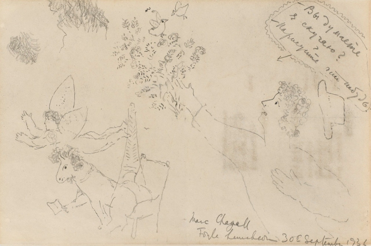 PENSEZ-VOUS QUE JE M'ENNUIE? by Marc Chagall