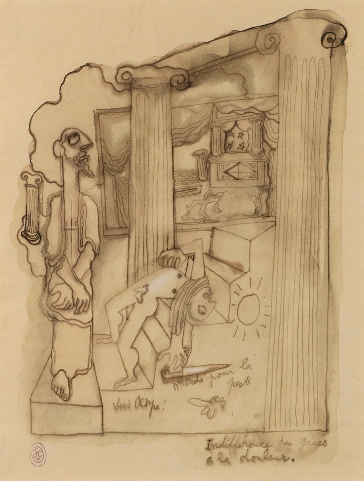 INDIFFÉRENCE DES GRECS À LA DOULEUR by Jean Cocteau