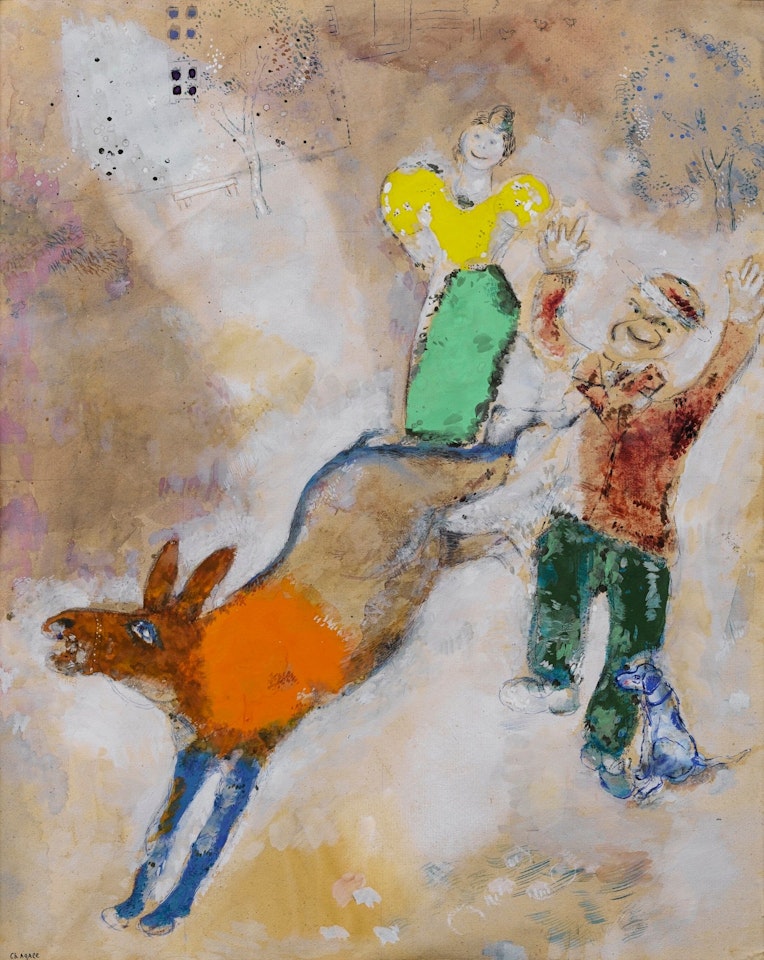 L'ÂNE ET LE CHIEN (FABLES DE LA FONTAINE) by Marc Chagall