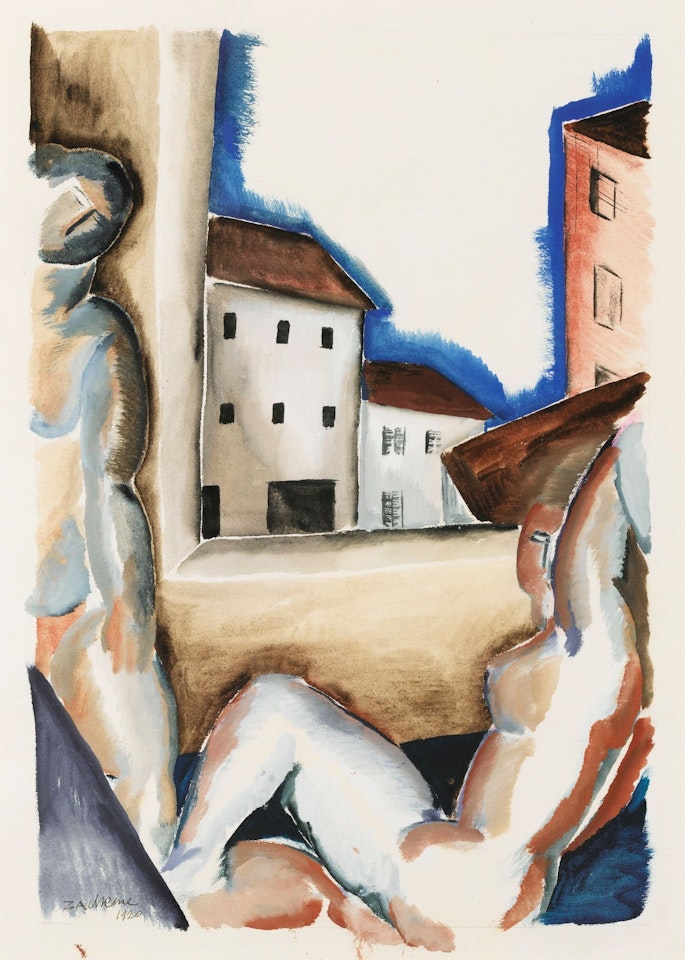 DEUX FEMMES NUES À LA FENÊTRE by Ossip Zadkine