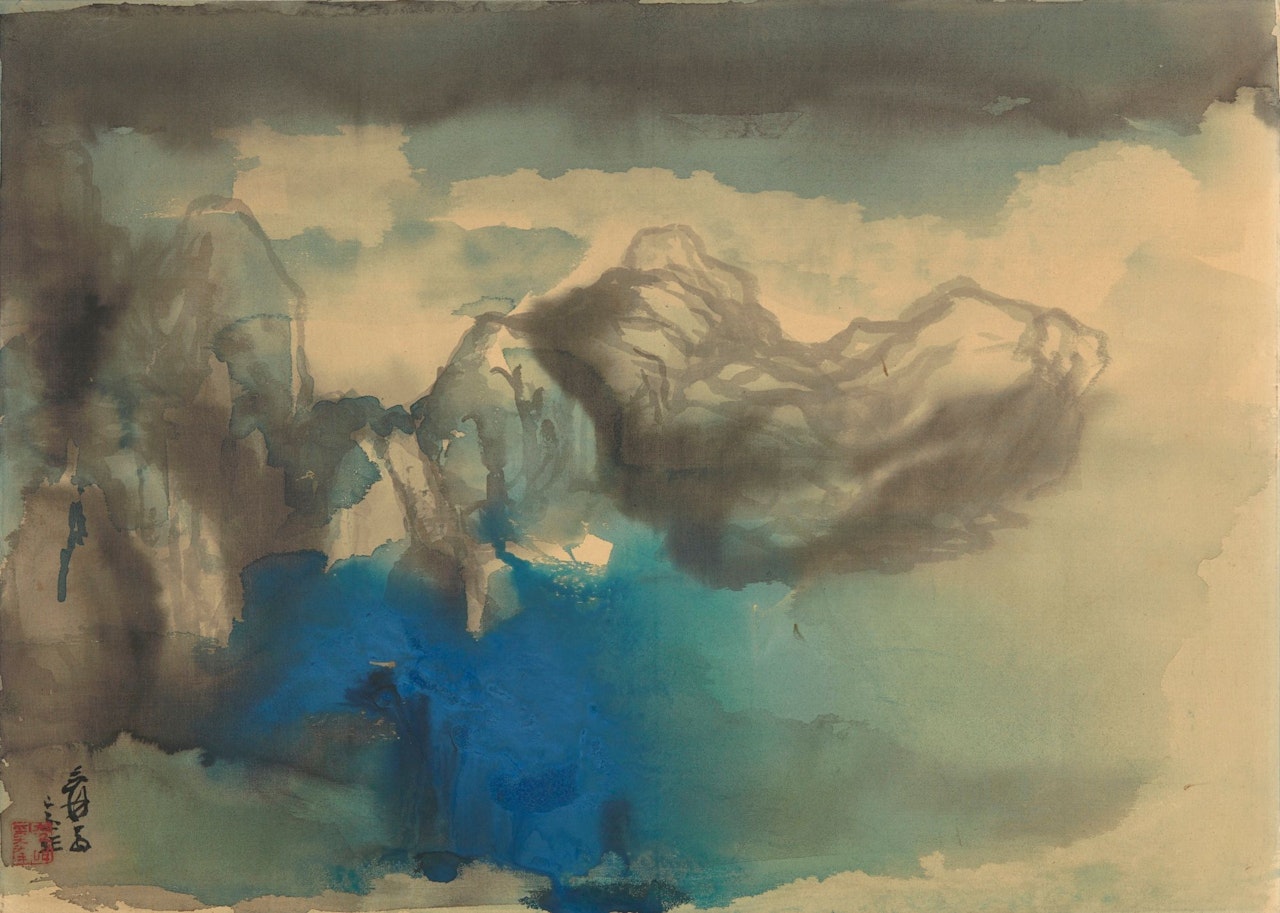 MOUNTAINS IN MORNING HAZE by Zhang Daqian