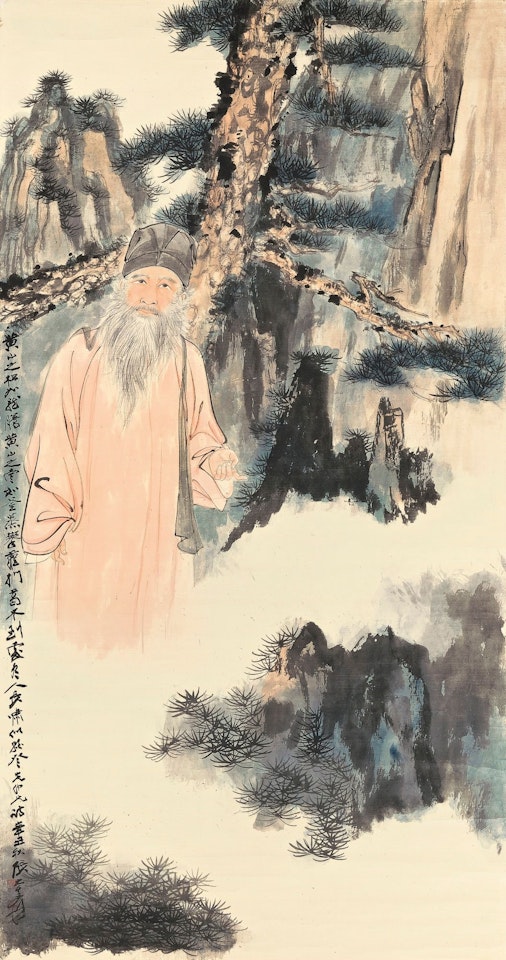 SELF PORTRAIT IN MOUNT HUANG by Zhang Daqian