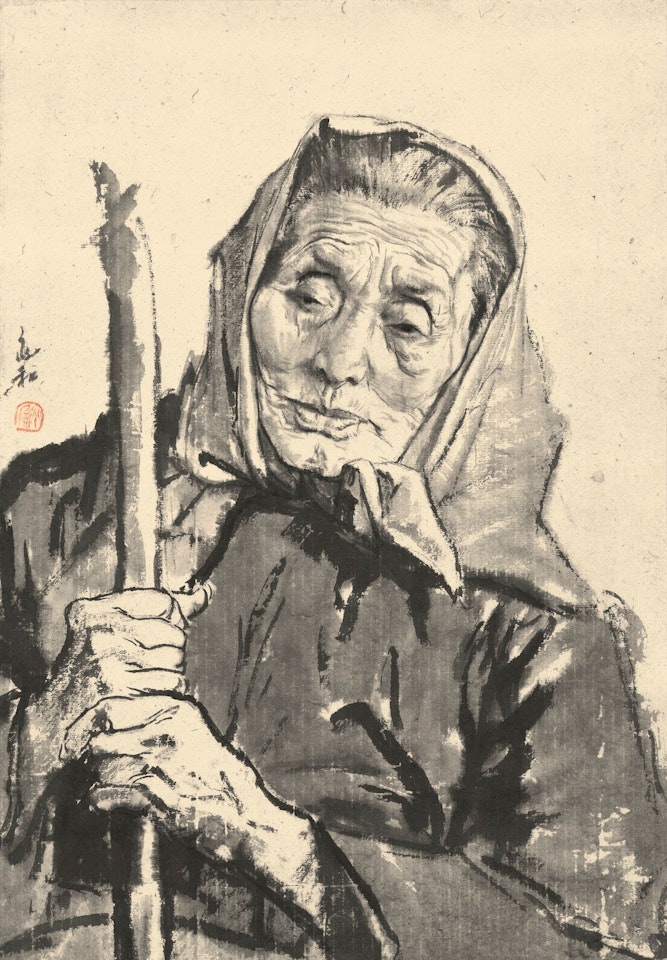 ELDERLY LADY by Jiang Zhaohe