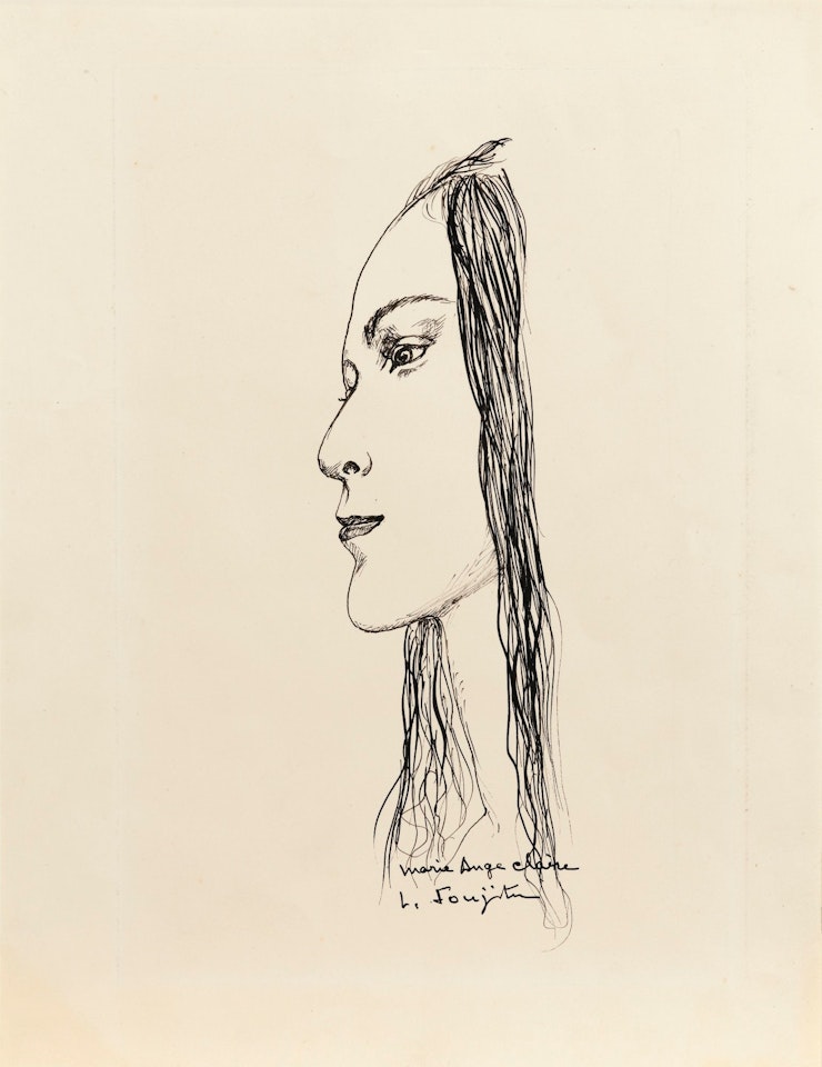 MARIE ANGE CLAIRE, PROFIL DE KIMIYO FOUJITA by Leonard Tsuguharu Foujita