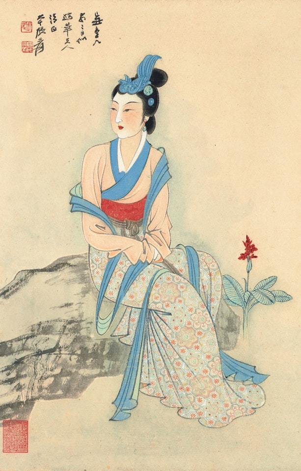 BEAUTY IN MUSE by Zhang Daqian