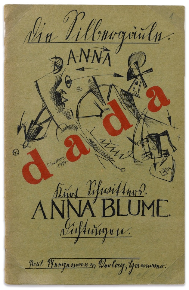 OHNE TITEL (ENTWURF FÜR TITEL ZU: KURT SCHWITTERS, ANNA BLUME. DICHTUNGEN, DIE SILBERGÄULE 39/40, PAUL STEEGEMANN VERLAG, HANNOVER 1920) (UNTITLED (DRAFT OF TITLE PAGE FOR KURT SCHWITTERS, ANNA BLUME. DICHTUNGEN, DIE SILBERGÄULE 39/40, PAUL STEEGEMANN VERLAG, HANOVER 1920)) by Kurt Schwitters