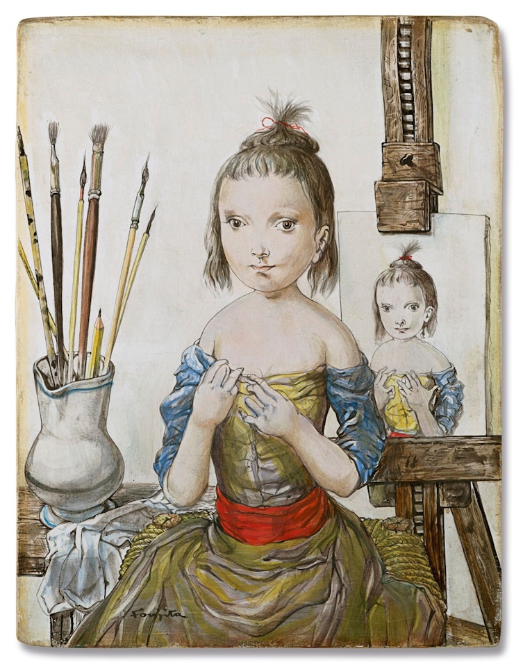 JEUNE FILLE DANS L’ATELIER DE L’ARTISTE by Leonard Tsuguharu Foujita