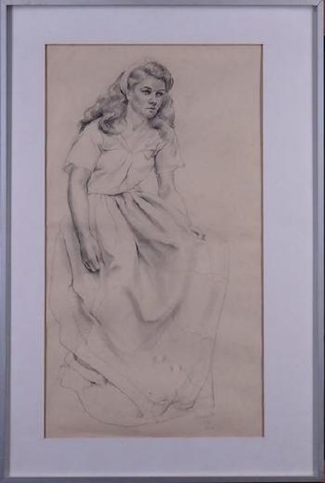 Jeune Femme ,
1950 by Leonard Tsuguharu Foujita