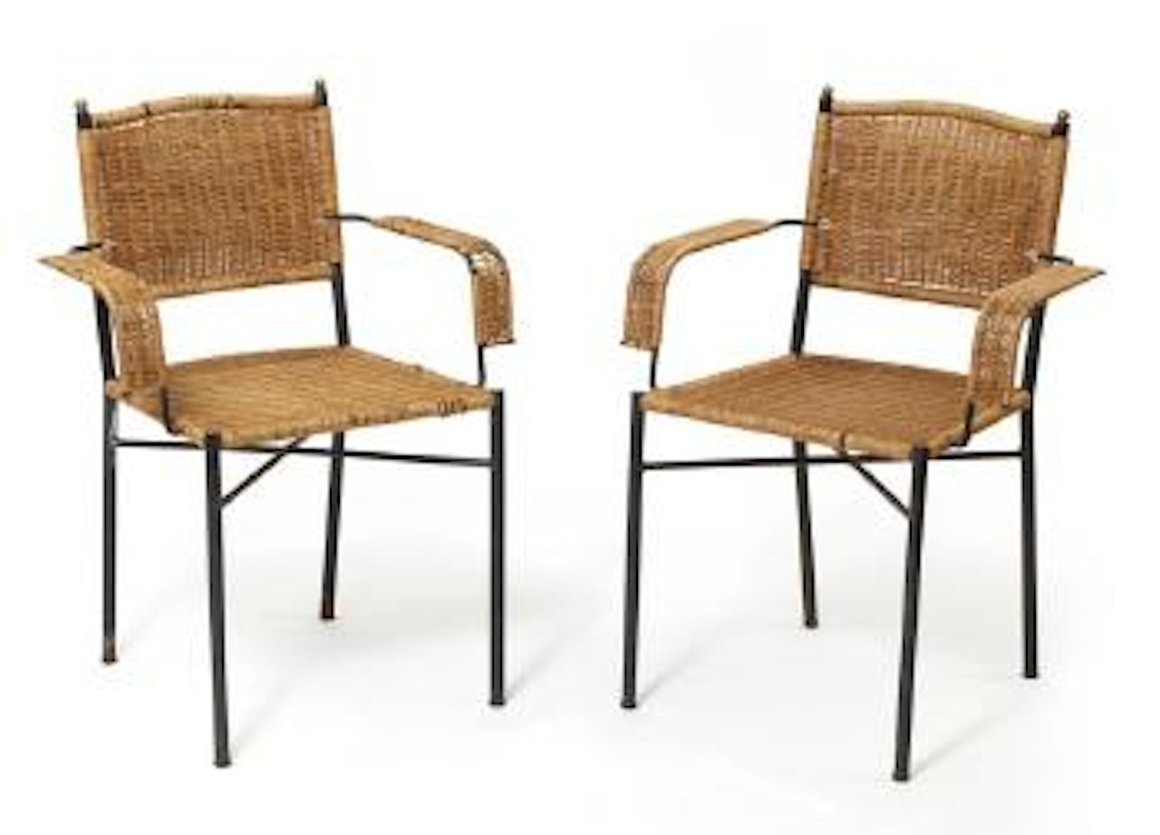 Fauteuils ,
Circa
1960 by Jacques Adnet