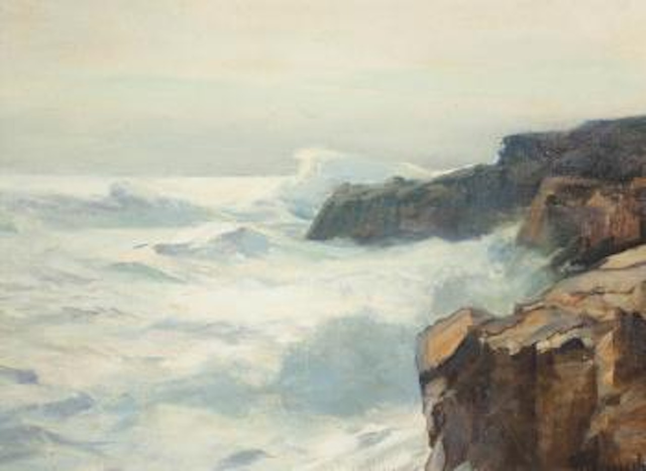 Churning surf , by Frederick Judd Waugh