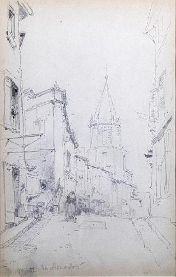 La montée des Accoules, Marseille , by Eugene Galien-Laloue