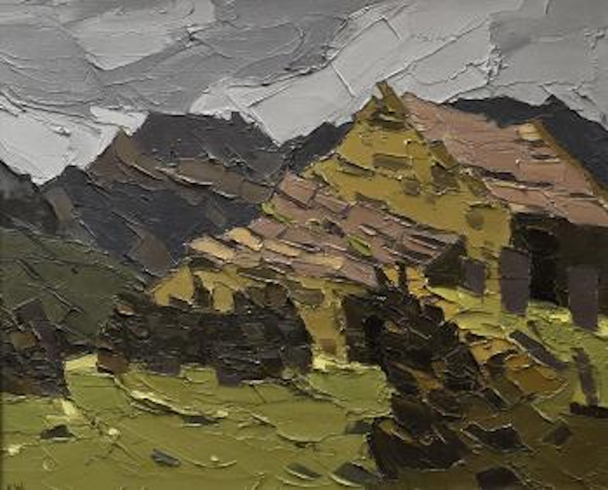 Crib Goch from Deiniolen , by Kyffin Williams