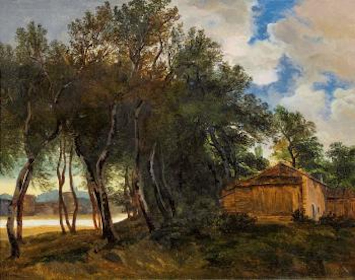Idyllische Uferpartie an der Rhone vor Avignon ,
1842 by Alexandre Calame