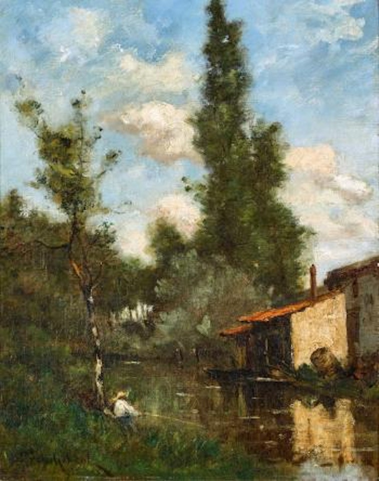 Le Pêcheur Près Du Lavoir , by Paul Désiré Trouillebert