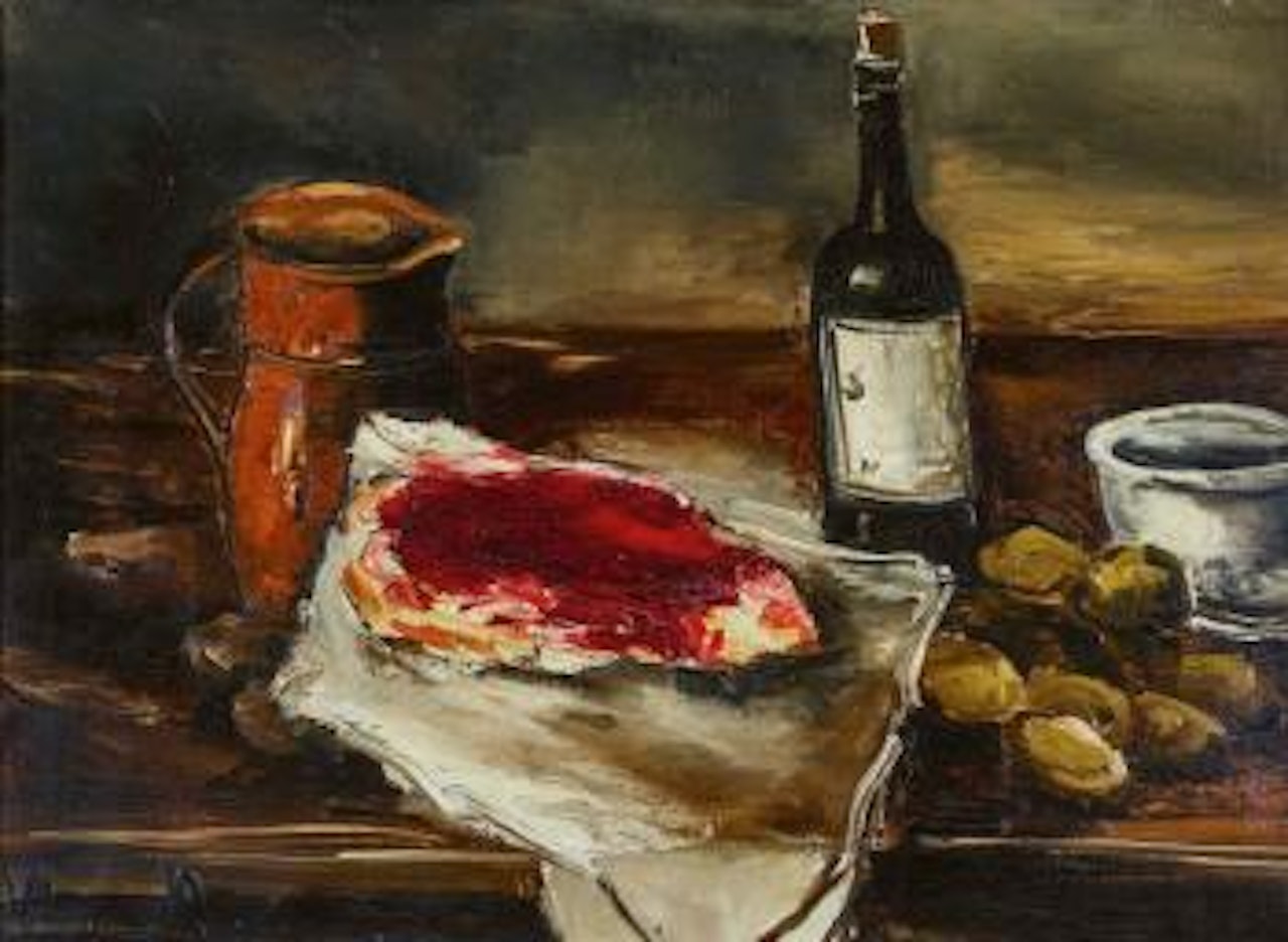 Nature Morte à La Bouteille De Vin , by Maurice de Vlaminck