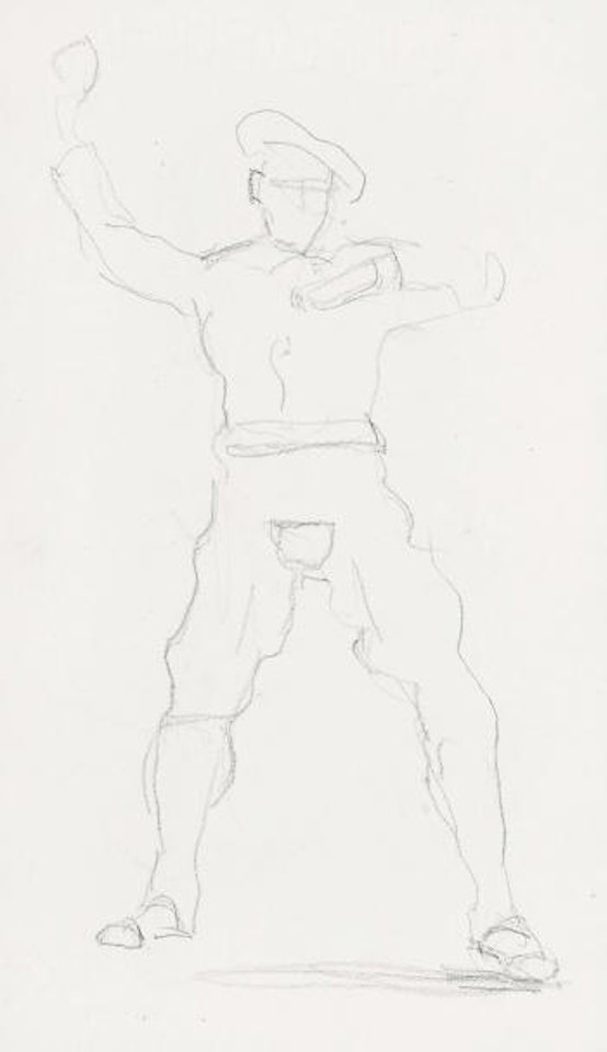 Studie zu Einmütigkeit, Mittelfigur , by Ferdinand Hodler
