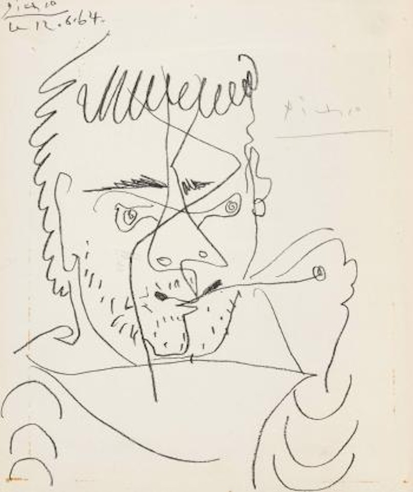 Pour Daniel-henry Kahnweiler (Le Fumeur) ,
1964 by Pablo Picasso