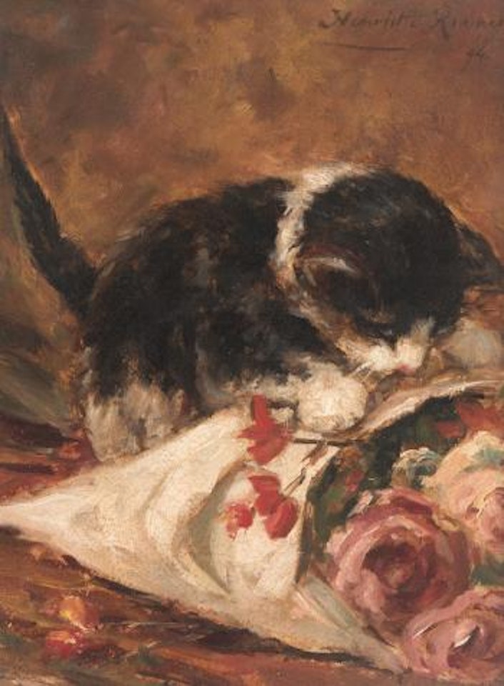 Bouquet of Roses ,
1894 by Henriette Ronner-Knip