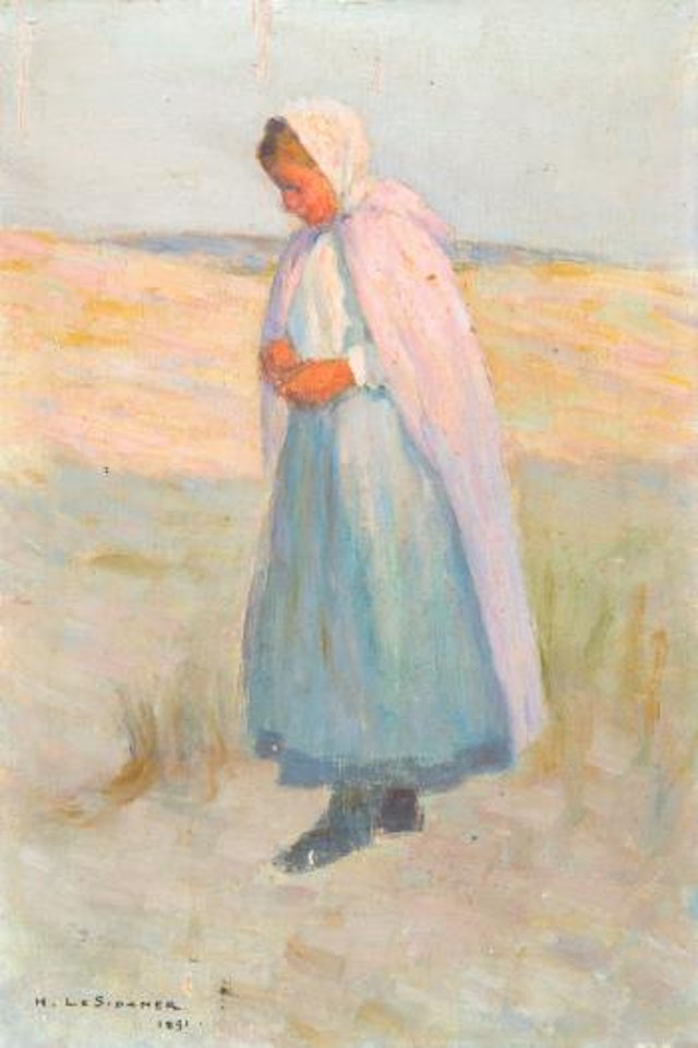 Jeune fille dans les dunes - Young Girl in the Dunes ,
1891 by Henri Le Sidaner