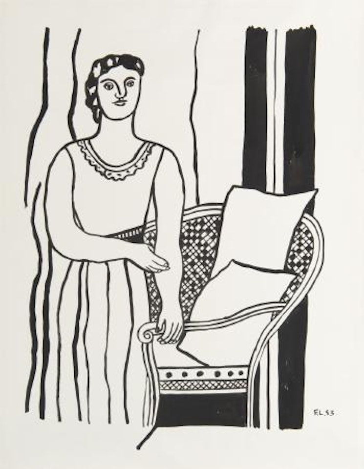 Standing Woman in an Interior ,
1953 by Fernand Leger