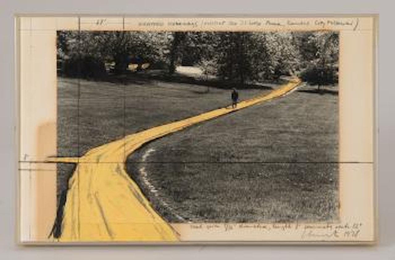 Wrapped Walk Ways - Project for J.L. Loose Park, Kansas City Missouri ,
1978 by Christo