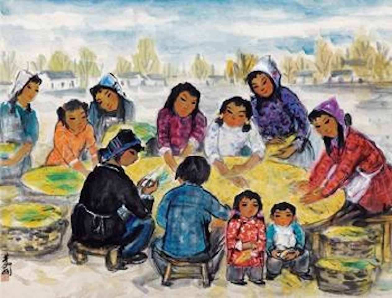 Harvest , by Lin Fengmian