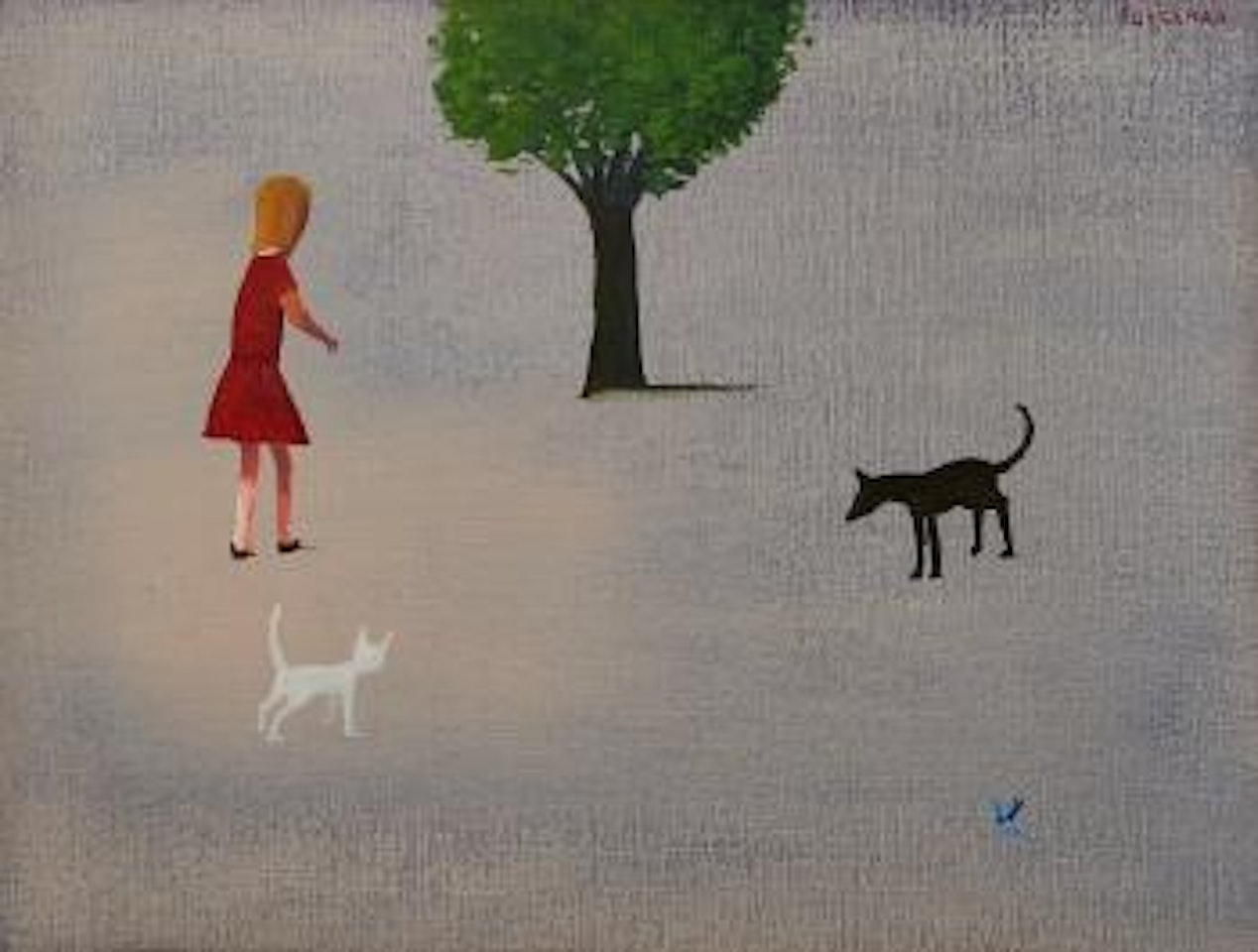 Girl in the park , by Charles Blackman