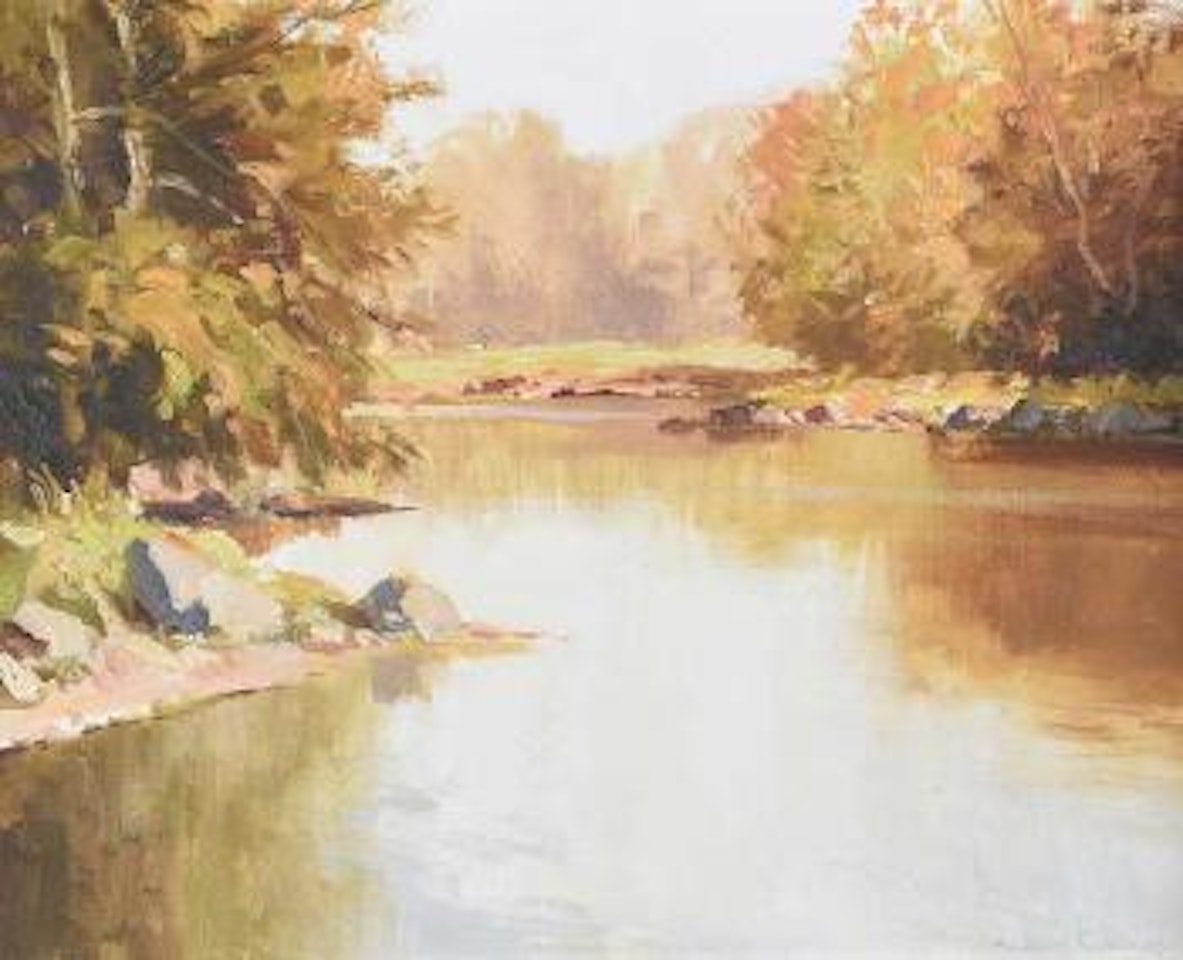 Shimna River, autumn, Tollymore Park , by Maurice Canning Wilks