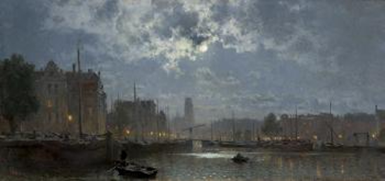 Mondnacht über Amsterdam ,
Circa
1884 by Walter Moras