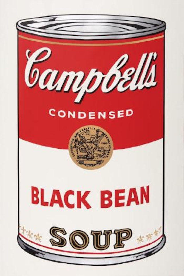 Campbell's soup 1: black bean , by Andy Warhol