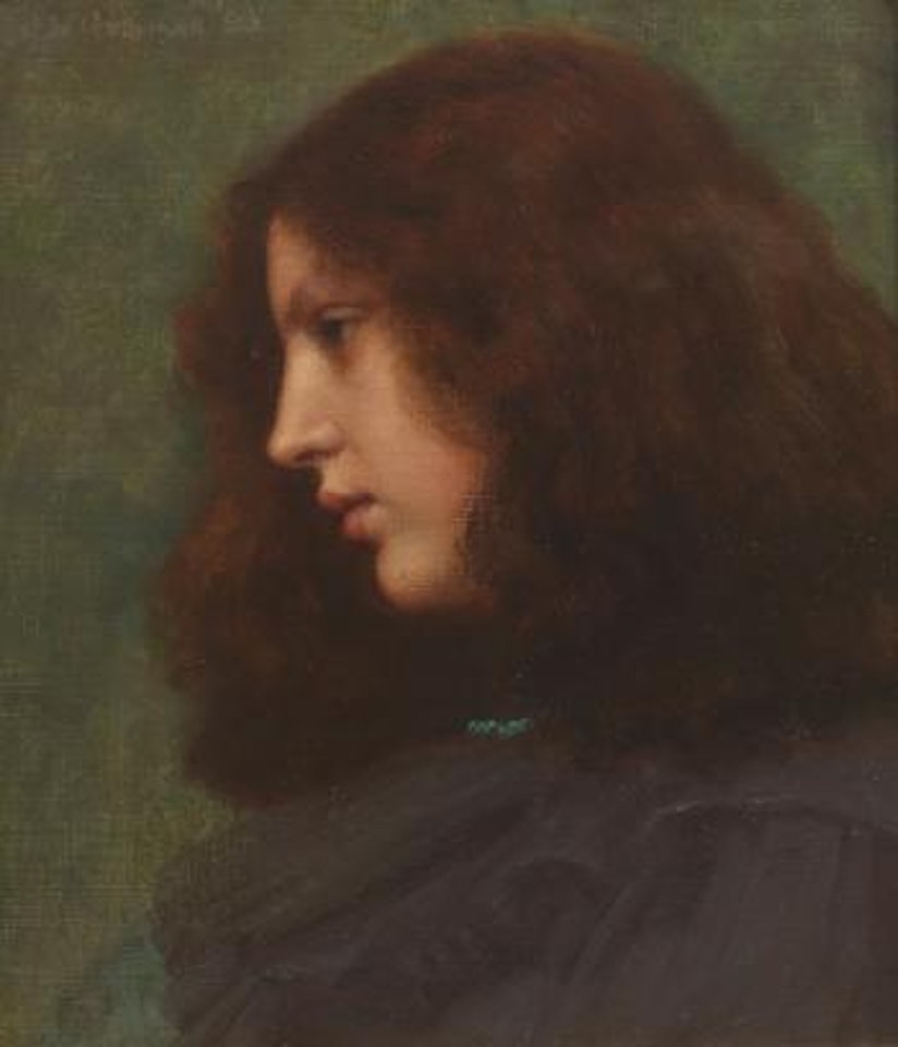 Sitting for her portrait ,
1893 by JOHN WILLIAM GODWARD, R.B.A.